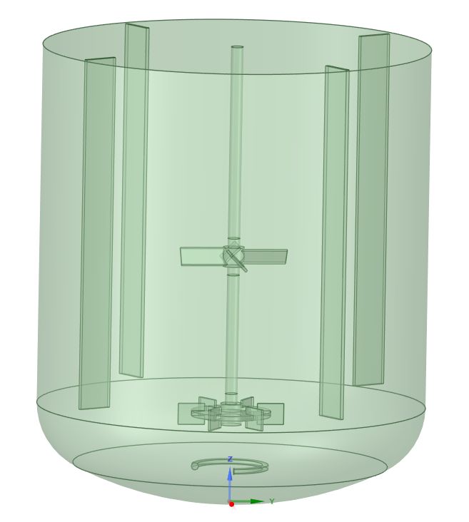 Stirred tank reactor geometry