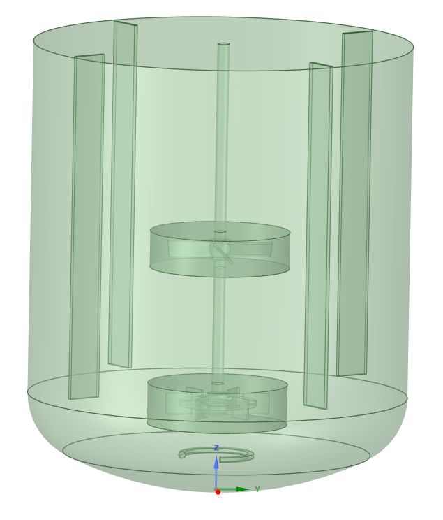 Stirred tank reactor geometry with Moving Reference Frame zones