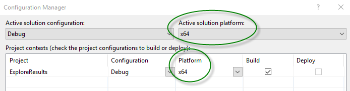Configuration Manager dialog