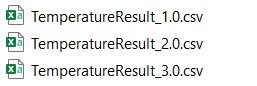 Temperature Results csv file