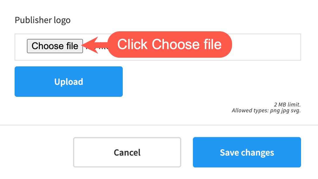 Choose file button