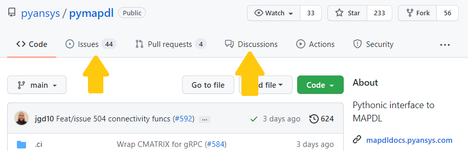 Q&A location on GitHub